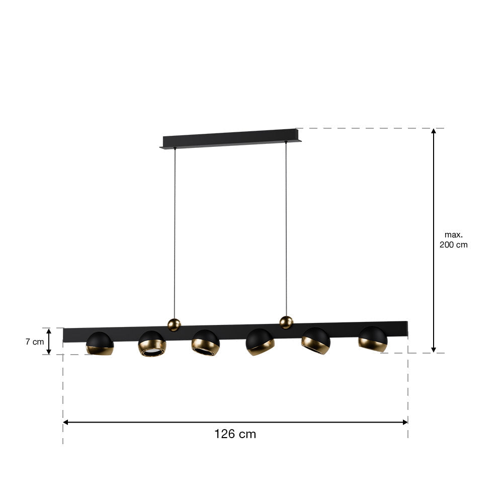 Atolye Store-Rumeli Yuvarlak Spotlu Lineer Avize-5-Milagron.com