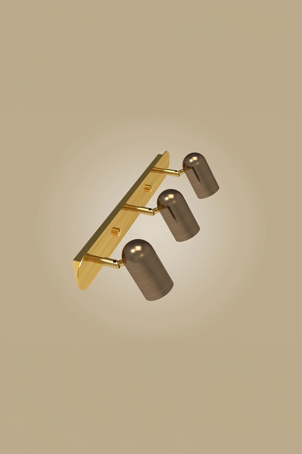 Atolye Store-Üçlü Lazer Spot Serisi / Koyu Eskitme Mat Pirinç-Aplik-4-Milagron.com