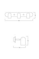 Atolye Store-Üçlü Lazer Spot Serisi / Koyu Eskitme Mat Pirinç-Aplik-9-Milagron.com