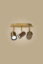 Atolye Store-Üçlü Lazer Spot Yuvarlak Koyu Eskitme Mat Pirinç-Aplik-1-Milagron.com