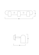 Atolye Store-üçlü Lazer Spot Serisi / Koyu Eskitme Mat Pirinç-Aplik-10-Milagron.com