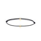 Alphabet Black Chance Bracelet In Gold