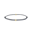 Alphabet Black Chance Bracelet In Gold