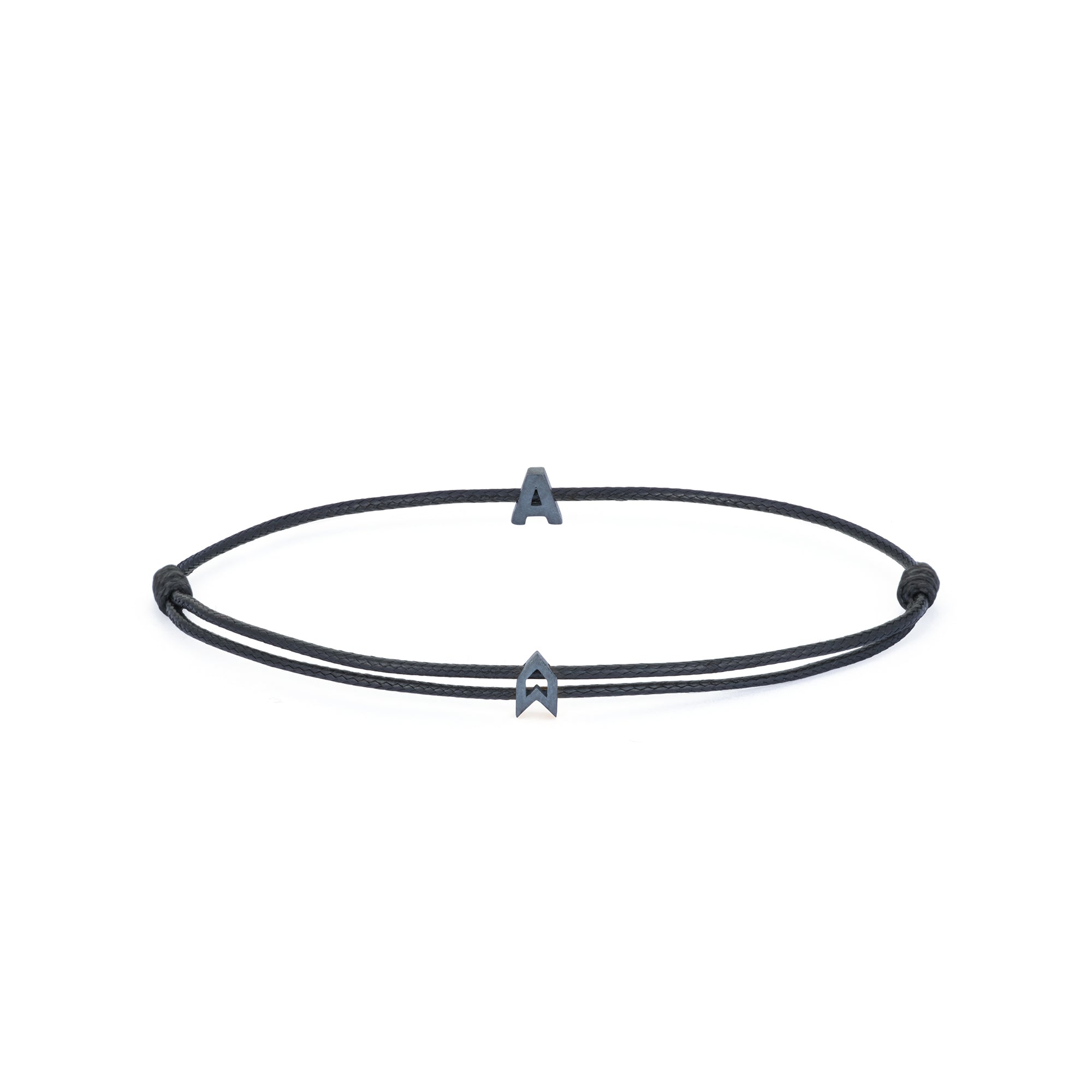 Alphabet Black Chance Bracelet In Oxide