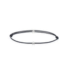 Alphabet Black Chance Bracelet In Silver