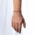 Alphabet Black Chance Bracelet In Silver