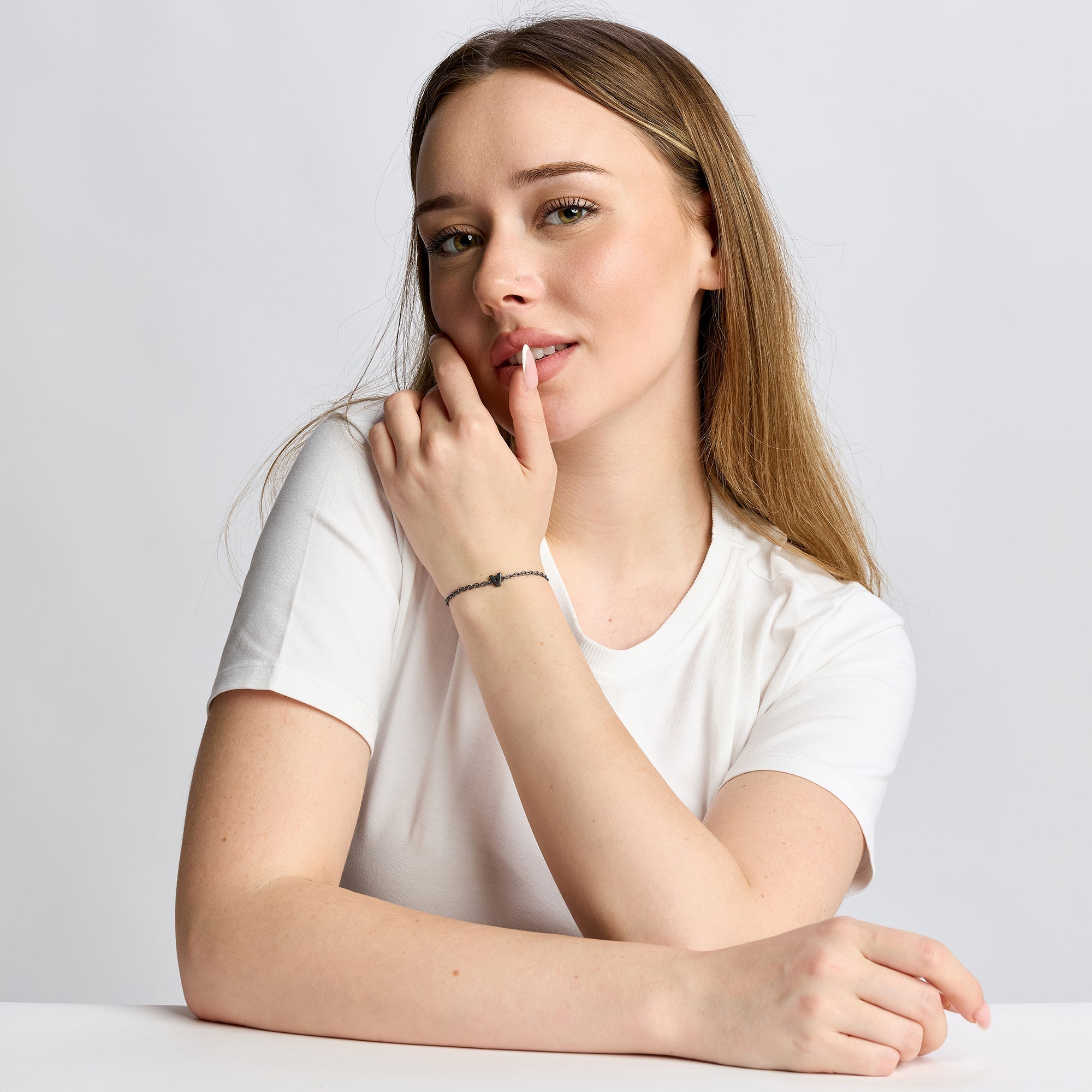 Alphabet Chain Bracelet In Oxide
