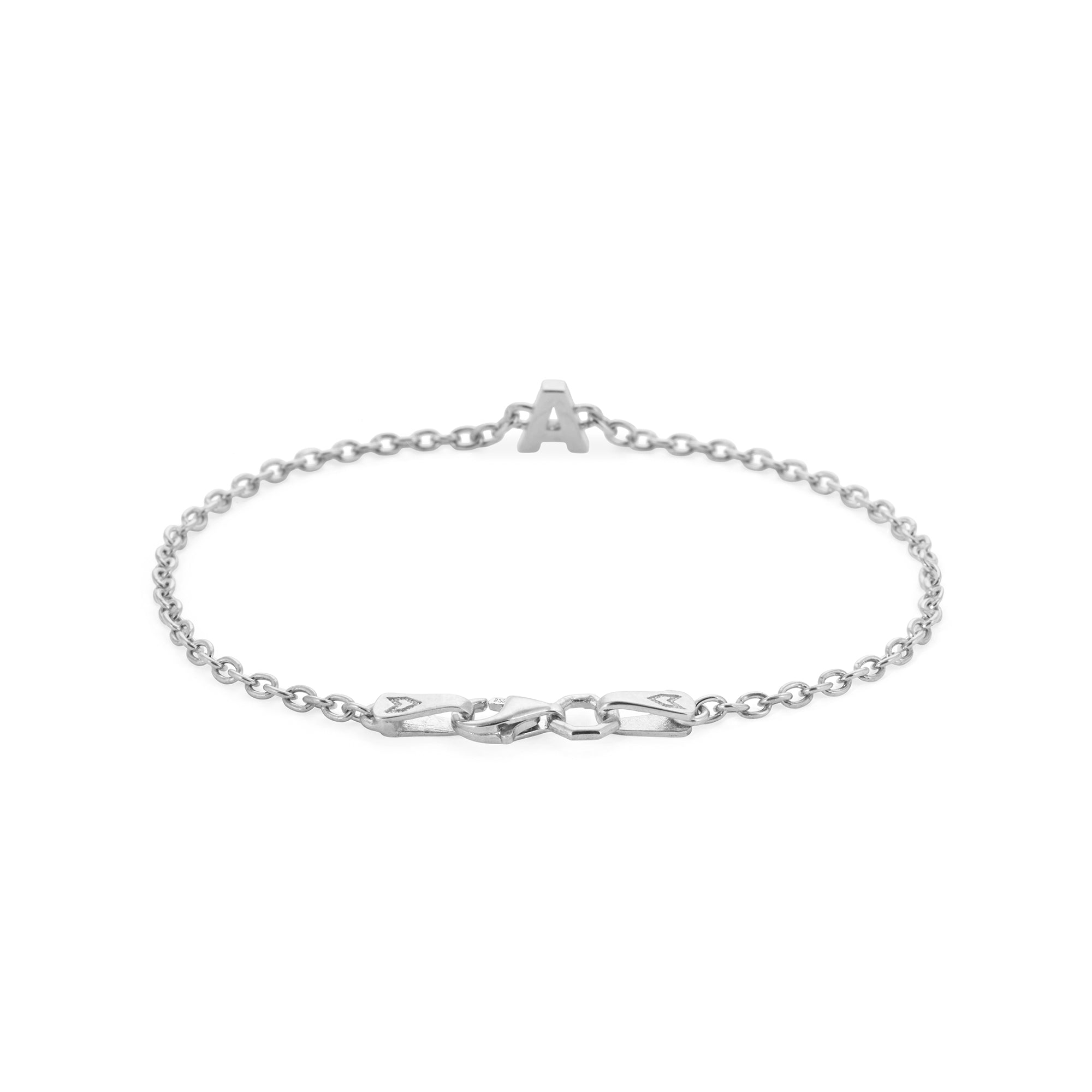Alphabet Chain Bracelet In Silver