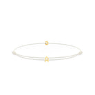 Alphabet White Chance Bracelet In Gold