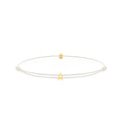 Alphabet White Chance Bracelet In Gold