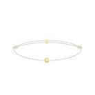 Alphabet White Chance Bracelet In Gold