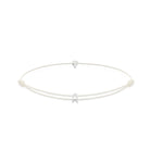 Alphabet White Chance Bracelet In Silver