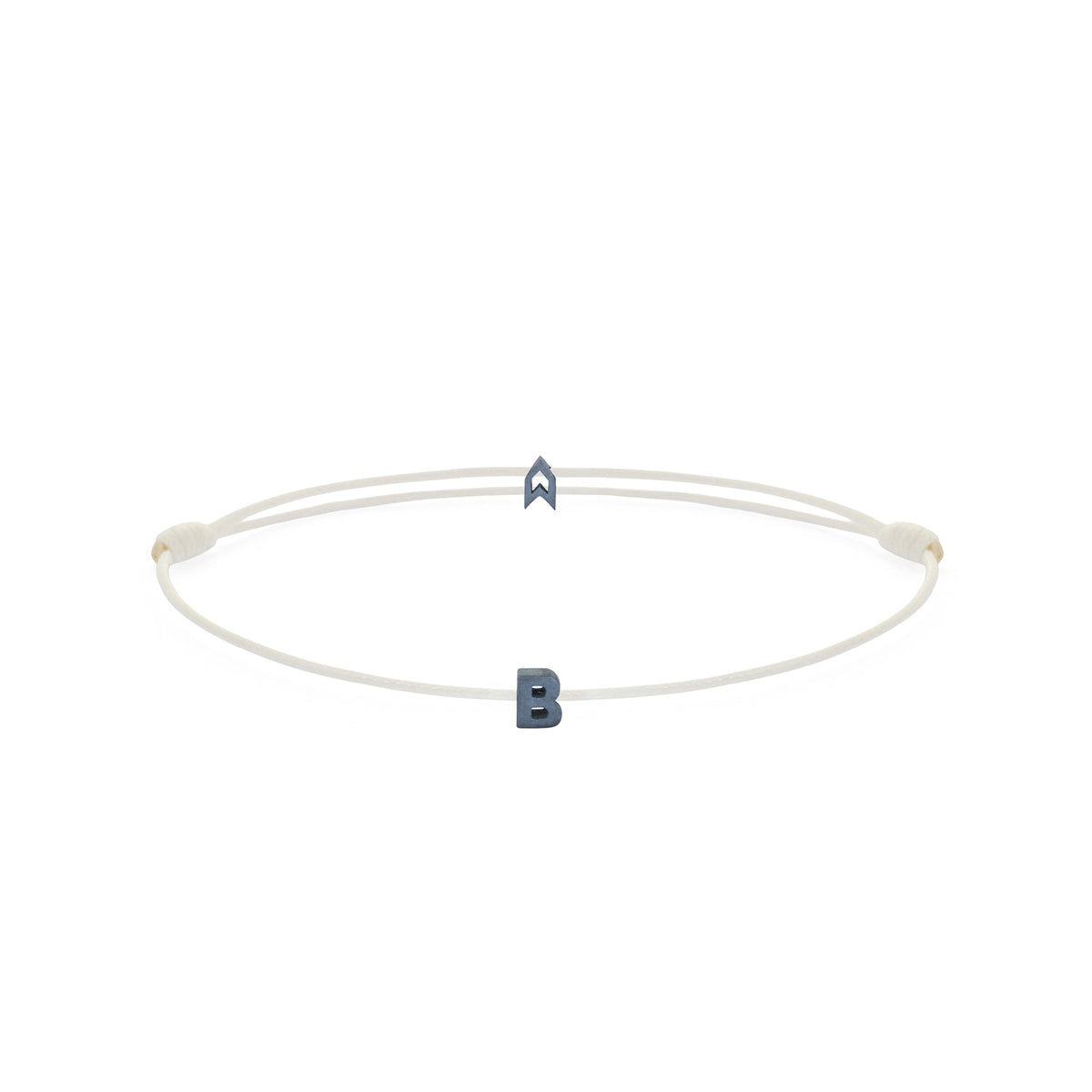 Alphabet White Chance Bracelet In Oxide