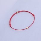 Alphabet Red Chance Bracelet In Gold