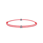 Alphabet Red Chance Bracelet In Oxide