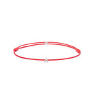 Alphabet Red Chance Bracelet In Silver