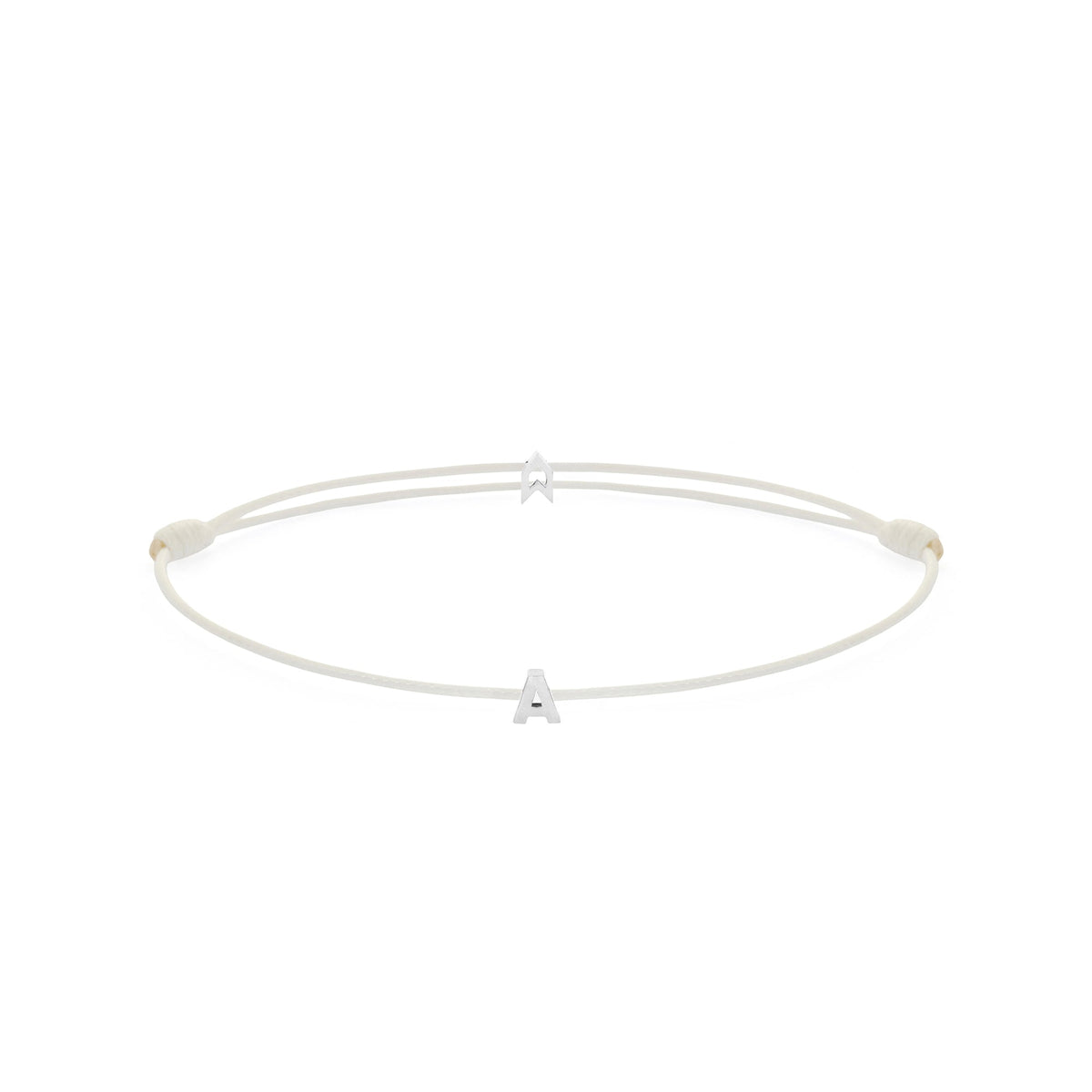 Alphabet White Chance Bracelet In Silver