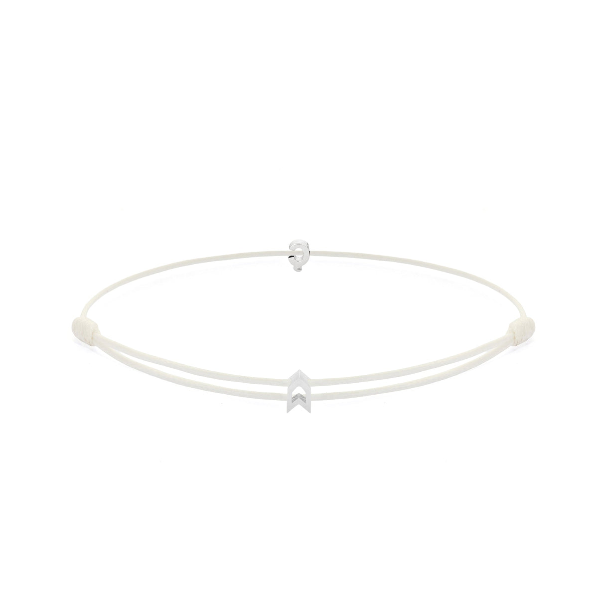 Alphabet White Chance Bracelet In Silver