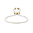 White Lace Bracelet In Gold