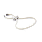White Lace Bracelet In Silver