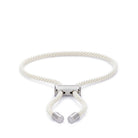 White Lace Bracelet In Silver