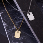 Big Plate Necklace In Silver