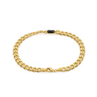 Black Baguette Bracelet In Gold