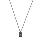 Black Baguette Necklace In Oxide