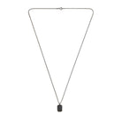 Black Baguette Necklace In Oxide