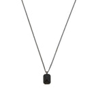 Black Baguette Necklace In Oxide