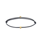 Black Cord Bracelet In Gold