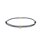 Black Cord Bracelet In Gold
