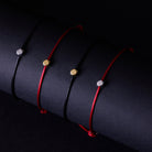 Black Cord Bracelet In Gold