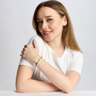 Black Cord Bracelet In Silver