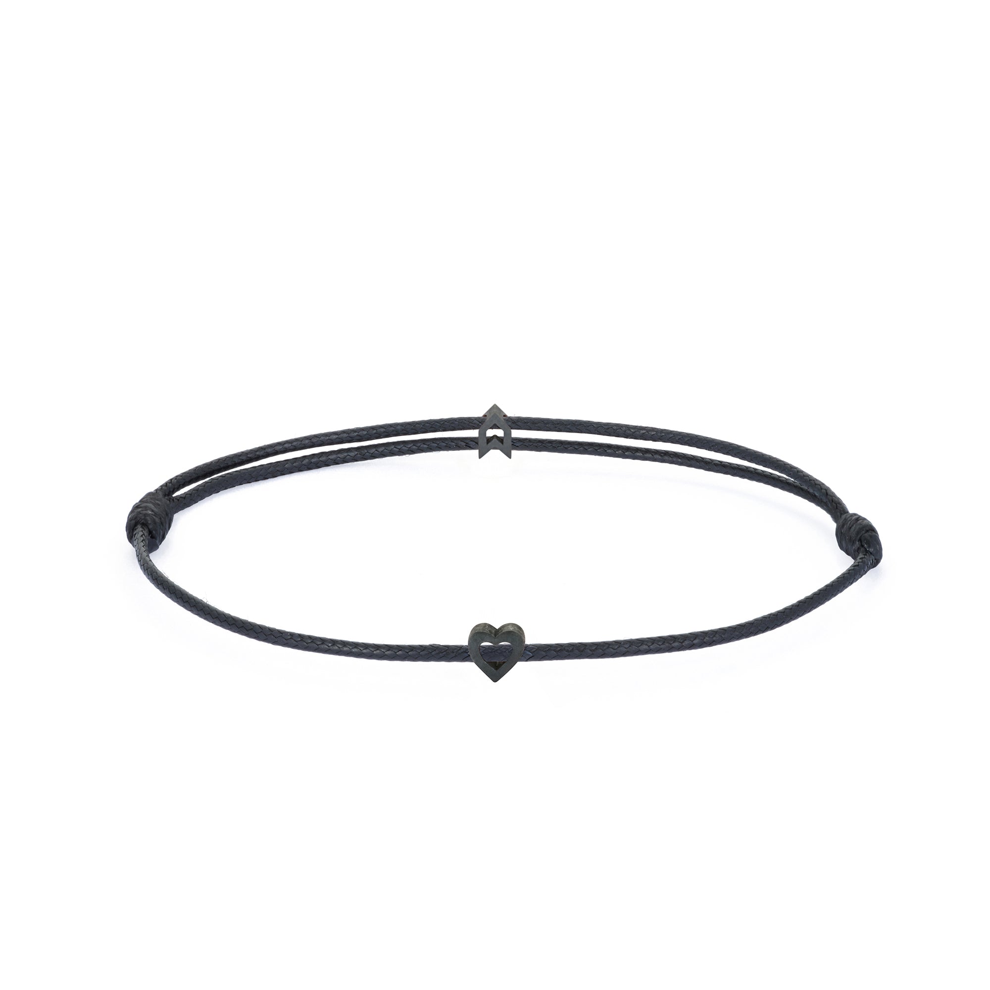 Black Heart Chance Bracelet In Oxide