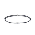Black Heart Chance Bracelet In Silver