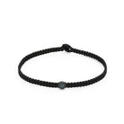 Black Octagon Macrame Bracelet In Oxide