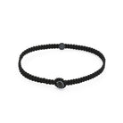 Black Octagon Macrame Bracelet In Oxide