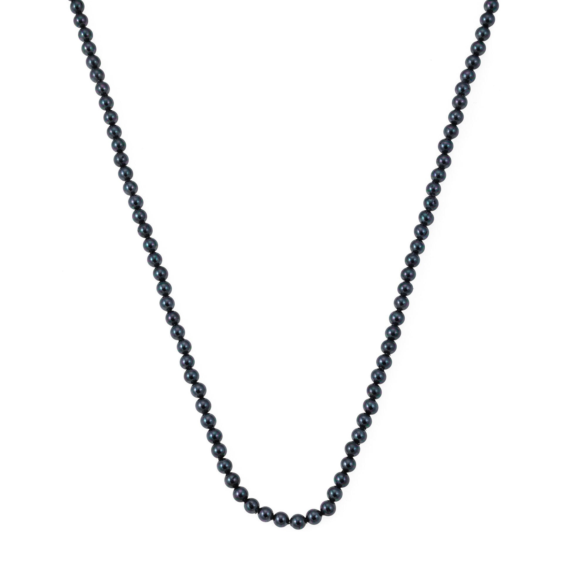 Black Pearl Necklace In Oxide