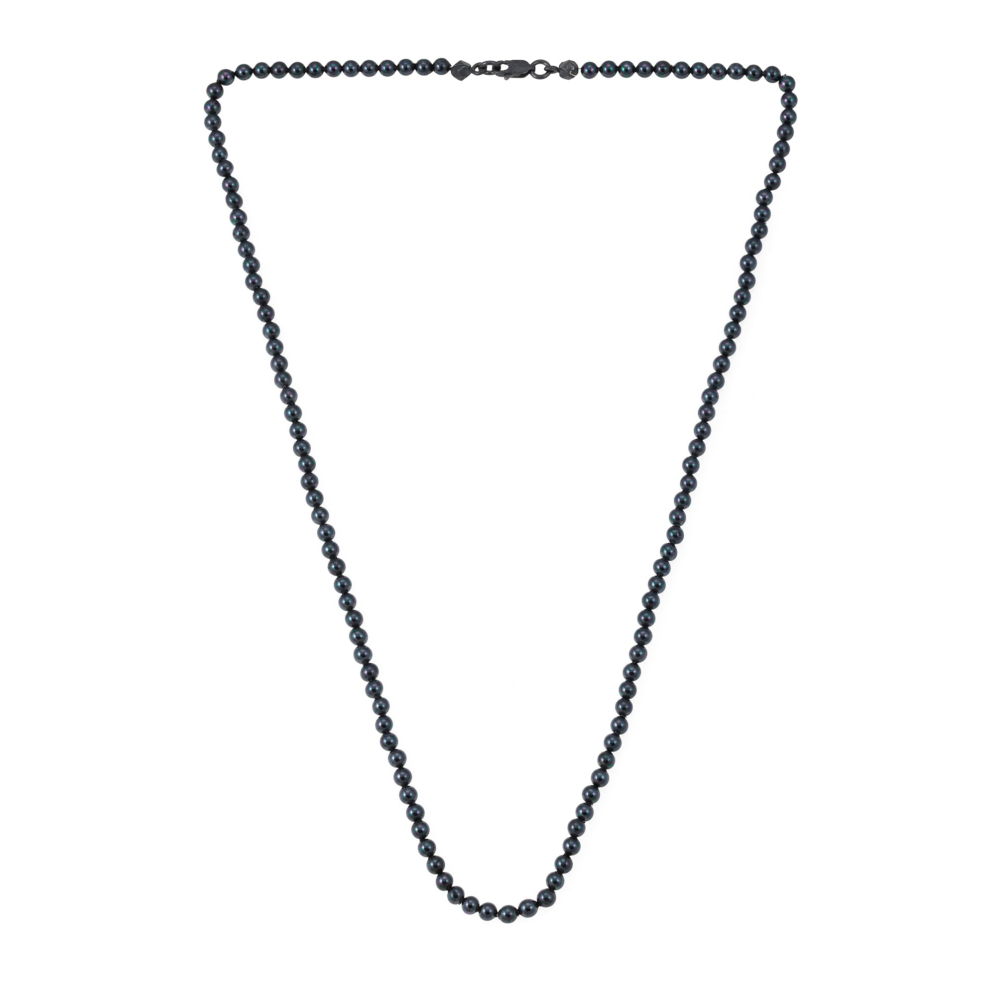 Black Pearl Necklace In Oxide