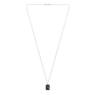 Black Stone Necklace In Silver