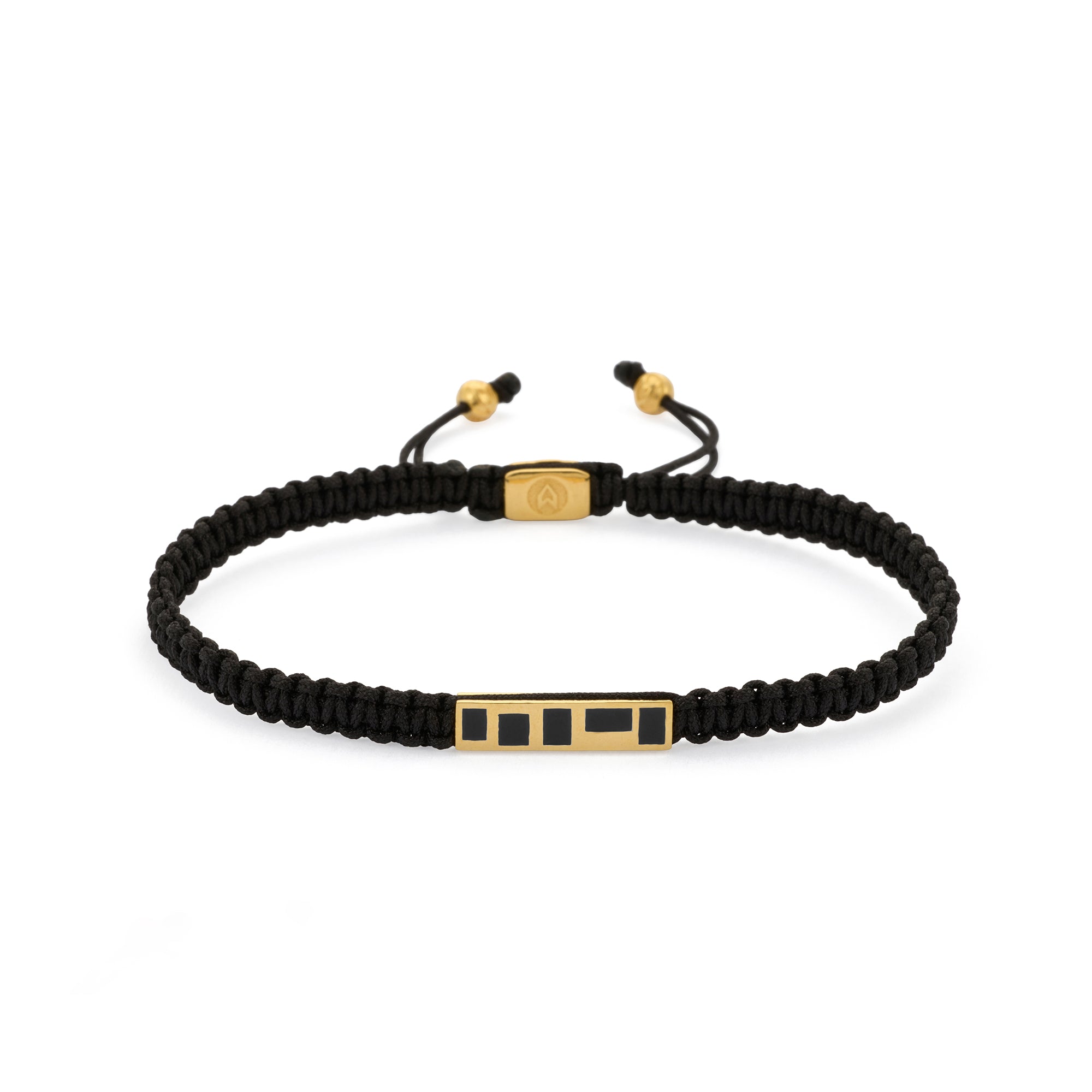 Black Wall Bracelet In Gold
