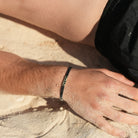 Black Wall Bracelet In Gold