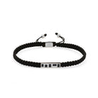 Black Wall Bracelet In Silver