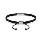 Black Wall Bracelet In Silver