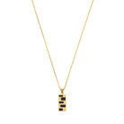Black Wall Necklace In Gold