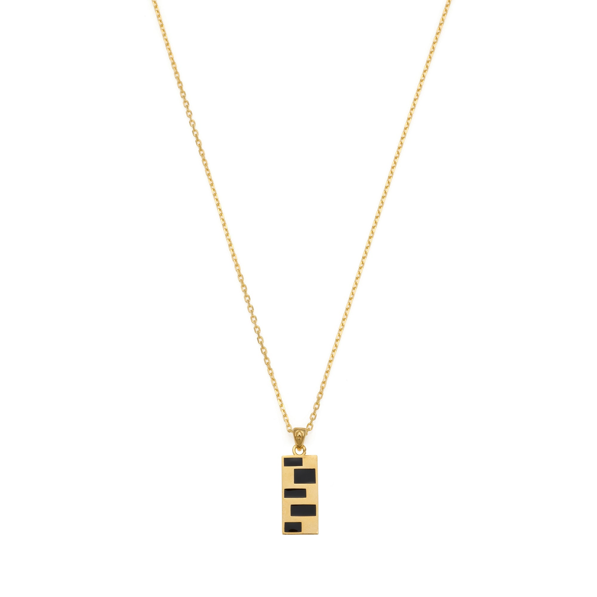 Black Wall Necklace In Gold