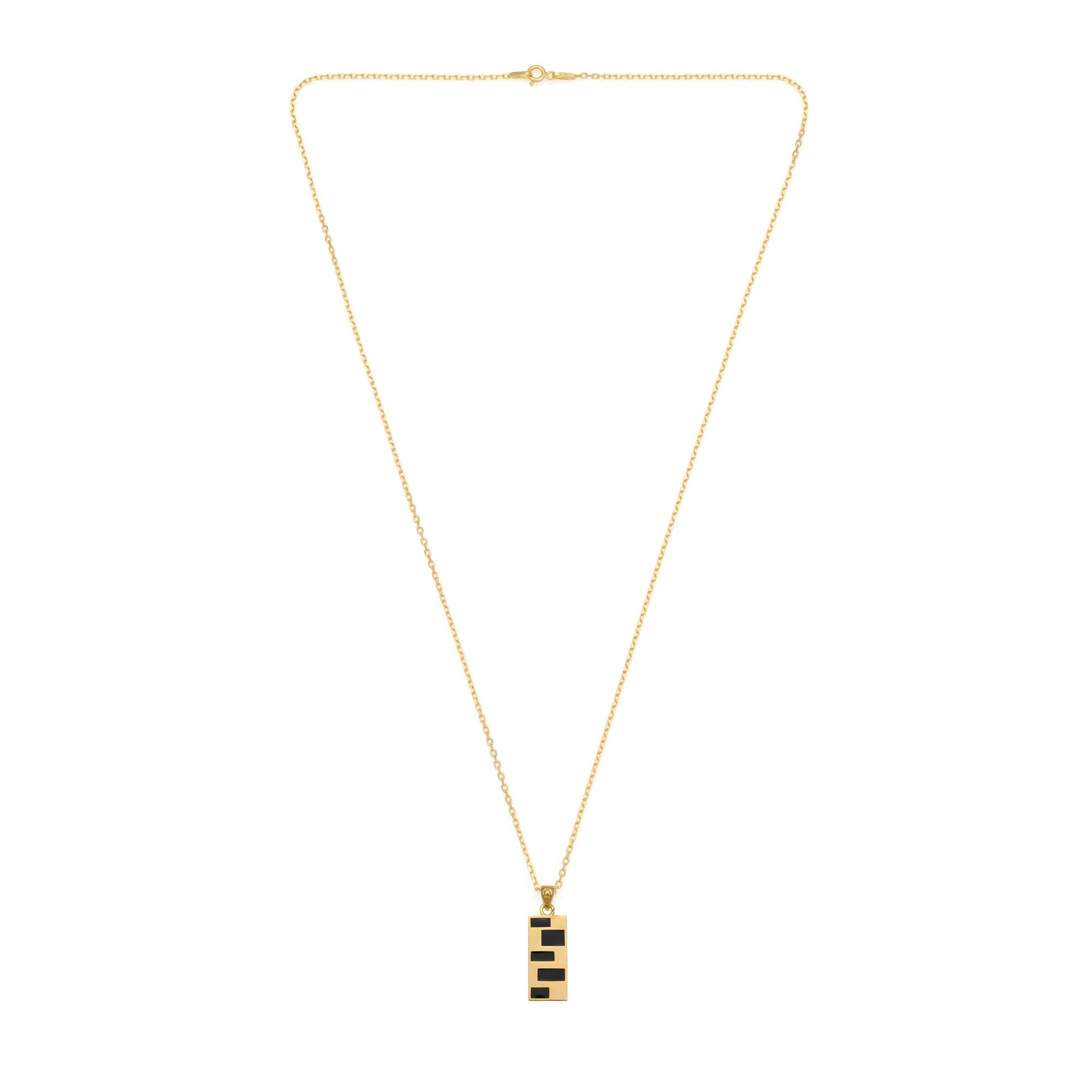 Black Wall Necklace In Gold