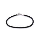 Black Woven Bracelet In Silver