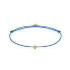 Blue Cord Bracelet In Gold